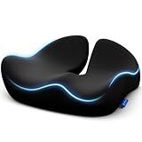 ZIKEE Pioneering Seat Cushion for Pressure Relief, Ergonomic Office Chair Cushion for Sciatica, Back, Hemorrhoids & Tailbone Pain Relief, High-Density Memory Foam Car Seat Cushion with Anti-Slip Base