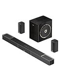 ULTIMEA Skywave X40 5.1.2ch Sound Bar for Smart TV w/Dolby Atmos, Wireless Surround Sound System for TV, 530W Soundbar with Wireless Subwoofer, GaN Amplifier, 4K HDR Pass-Through, HDMI eARC, BT 5.4
