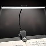 Vekkia Professional 116 LED Rechargeable Music Stand Light - Foldable Clip-on Lamp, Eye-Protective, 5 Brightness & 3 Color Temp Adjustments, for Piano, Reading