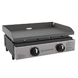 Blackstone 1666 22” Tabletop Griddle with Stainless Steel Faceplate, Powder Coated Steel, Black