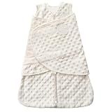 HALO Sleepsack Swaddle, 3-Way Adjustable Swaddle Blanket, TOG 3.0, Velboa Plush Dots, Cream, Newborn, 0-3 Months