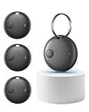 Smart Item Finder, Key Finder Air Tracker Tag, 4 Pack (Black)