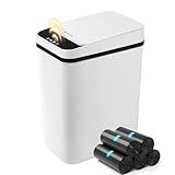 FRESHLIX Bathroom Garbage Can with Lid, 2.6 Gallon Diaper Trash Can, Automatic Trash Cans Touchless, Slim Waterproof Smart Commercial Trash Can for Bedroom, Bathroom, Office, Living Room, Toilet, RV