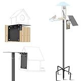 Ottsuls Bird Feeder Pole, 109 Inch Heavy Duty Bird House Pole Kit for Outdoors, with 5-Prong Base Feeding Station for Wild Birds Watching, Adjustable Feeder Stand (House Not Included)