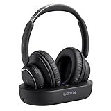 LEVN Wireless Headphones for TV Watching, TV Headphones Wireless for Seniors with Transmitter Charging Base, Hearing-impaired, No Audio Delay Blutooth 5.2, Plug and Play, Gifts for Elderly
