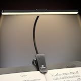 Vekkia Professional 88 LED Rechargeable Music Stand Light - Foldable Clip-on Lamp, Eye-Protective, 5 Brightness & 3 Color Temp Adjustments, for Piano, Reading
