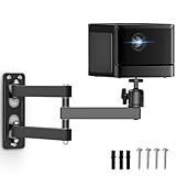 JUBOR Projector Wall Mount, 360° Rotation Adjustable Projector Webcams Stand with 1/4" Ball Head, Devices Bracket Holder for Home Theaters, Office