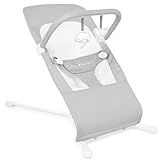 Baby Delight Highland Baby Bouncer | Infant | 0 – 6 Months | 3-Position Recline | Pebble Grey