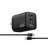 65W USB C Charger Block, 3-Port GaN III Fast Charger with 6FT 240W Cable