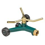Orbit 58257N Lawn and Garden 3-Arm Metal Sprinkler with Wheel Base