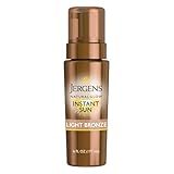 Jergens Natural Glow Instant Sun Body Mousse, Self Tanner for Light Bronze Tan, Sunless Tanning Body Bronzer for Natural Looking Color Instantly, 6 Fl Oz