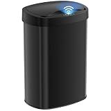 DUMOS Automatic Trash Can, 13 Gallon Motion Sensor Garbage Can, Black