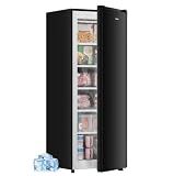 BANGSON 6.5 Cu.ft Upright Freezer for Apartment, Black
