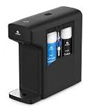 Avalon Countertop Water Filter System, NSF Certified Dual Filtration, Non Electric Dispenser with Drip Tray, Black