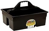 Little Giant® Plastic DuraTote | Horse Grooming DuraTote | Durable Tote Box Organizer with Easy Grip Handle | Extra Thick Sidewalls | Black