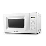 COMFEE' EM720CPL-PM Countertop Microwave Oven with Sound On/Off, ECO Mode and Easy One-Touch Buttons, 0.7 Cu Ft/700W, Pearl White