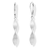 Sterling Silver Earrings for Women Twisted Drop Dangle Earrings Hypoallergenic Silver Earrings Handmade Spiral Leverback Drop Dangle Earrings Jewelry for Women Gifts