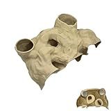 Xanadued Aquarium Decor, Natural Curve Under Gravel Tunnel Cave, Fish Cave for Aquarium, 3D Printed Fish Tank Tunnel Decor for Betta, Guppy, Shrimp, Cory, Small Cichlid (Large)