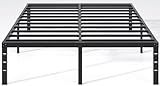 NEW JETO Metal Bed Frame,Full Size Bed Frame with Storage Space,Heavy Duty Sturdy Mattress Foundation,Easy Assembly,No Box Spring Needed, Black,12 Inch,Full