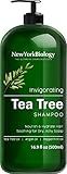 New York Biology Tea Tree Shampoo – Deep Cleanser – Relief for Dandruff and Dry Itchy Scalp – Therapeutic Grade - Helps Promote Hair Growth – 16.9 fl Oz
