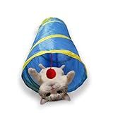 Deofun Cat Tunnel Tube Toys,Tunnels for Indoor Cats, 2 Way Collapsible Interactive Toy with Balls for Rabbits, Kittens, Ferrets, Puppy