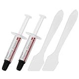 GENNEL 2-Pack GT-1 Silver CPU Thermal Paste (1g*2), High Performance Thermal Compound Paste, Heat Sink Compound, Ultra-Low Thermal Impedance Thermal Grease for CPU/PS4/PS5/PC/GPU Coolers