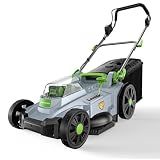 17" Cordless Lawn Mower, 40V Electric Lawnmower for Garden/Patio/Yard/Lawn