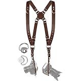 C Coiro Camera Harness for 2 Cameras – Dual Shoulder Leather Camera Strap – Double Camera Harness for DSLR/SLR, Camera Straps for Photographers of All Levels, Standard Straps/Color Brown