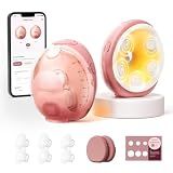 Momcozy Wellness 1 Wearable Breast Pump, Warm-Massage Hands-Free Pump with Heated Flange&Simulated Massage for Comfortable Breastfeeding&Let-Down, App-Controlled, 4 Modes 12 Levels, 180ml/6oz