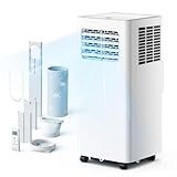 EUHOMY 8,000 BTU Portable Air Conditioners, 4-in-1 Air Conditioner Portable Up to 350 Sq.Ft., Portable AC Unit with Cool, Fan, Dehumidifier, Sleep, 24H Timer, Remote & Installation Kit, for Bedroom