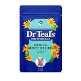 Dr Teal's Arnica Body Relief Epsom Salt Magnesium Soak with Menthol & Essential Oils, Muscle Recovery, 3 lbs