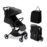 MAMAZING Lightweight Baby Travel Stroller with Carbon Fiber Frame, Compact & Airplane-Friendly, One-Handed Folding Design, 11.6 lbs, Perfect for Toddlers, Jet