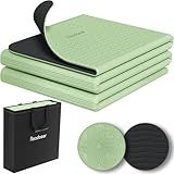Readaeer Foldable Yoga Mat for Travel Folding Yoga Mat 6mm Thick with Carrying Bag, Non-Slip TPE Exercise Pilates Mat for 72" L x 24" W x 0.24 Inch (Green)