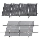 ECO-WORTHY Upgraded Solar Ground Mount Adjustable Multi-Pieces Solar Panel Mounting Brackets Kit System for 4pcs 200W/3pcs 300W/2pcs 400W Solar Panels for Ground,Open Space, Cabins and Backyard Sheds
