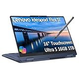 Lenovo IdeaPad Flex 5i 2-in-1 Laptop (16" FHD+ Touchscreen, Intel Ultra 5 Gen 2 225U, 16GB RAM, 1TB SSD, Digital Pen, 12-Core (> i7-1355U)) AI PC for Creator, Designer, IR Webcam, Backlit, Win 11 Home