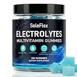 TOGOLIUN Soleflex Electrolyte Gummies for Hydration, Electrolytes Gummies for Runner Sugar Free, Raspberry Flavor, 120 Gummies (1)