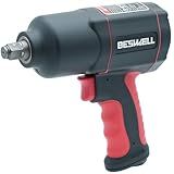 BESWELL® 1/2" High Torque Air Impact Wrench with Up to Real 1180 Foot-Pounds Max Loosen Torque Output-BW-112BN