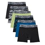 Hanes Boys' Moves Performance Underwear Boxer Brief, 6-pack, All Over Mesh Moisture Wicking Boxer Briefs, Small