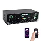 Viprh 3000W Peak 5.1-Channel Home Audio Power Amplifier – HiFi Stereo Amplifier with Subwoofer, 3 Microphone Inputs, USB/SD Card Reader, Remote Control for Karaoke & Home Theater