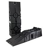 FloTool 11909ABMI RhinoRamp Vehicle Ramp Pair - Ideal for Stress-Free Home Garage Maintenance - Reduces Slippage - Works with Low Clearance Vehicles - 12,000lb GVW Capacity - Extra-Wide Design