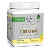 Creatine Monohydrate Powder Micronized PreWorkout Recovery Supplement Support Muscle Building Strength Training Cognition Vegan & Keto Friendly, Easily Mixes 50 Servings Lemonade Flavored