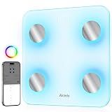 Alcedo Smart Body Fat Scale, Color-Changing Scale, Bluetooth, White
