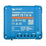Victron Energy SmartSolar MPPT Solar Charge Controller (Bluetooth) - Charge Controllers for Solar Panels - 75V, 15 amp, 12/24-Volt