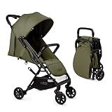 Lightweight Travel Stroller for Baby & Toddlers - Easy Fold & Compact Stroller with Canopy, Storage Basket, Multi-Position Recline & Convenient One-Hand Fold (Green)