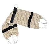 Weaver Equine Rayon 17 Strand Horse Cinch, Anti-Slip Saddle Cinch Girth with Flat Buckle, Western Horse Riding Supplies, ‎Tan/Black