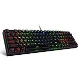 Redragon K582 RGB Mechanical Gaming Keyboard, 100% 104 Keys Standard Layout Gaming Keyboard with Double-Shot ABS Keycaps, Dynamic 16.8M RGB Backlit & Linear Red Switch, Redefine Software Supported