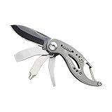 Gerber Gear Curve EDC Multitool 6-in-1 Pocket Knife Keychain with Pocket Screwdriver, Gifts for Men, Gray