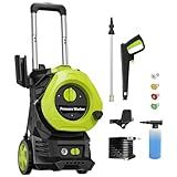 Electric Pressure Washer 4800PSI-Max 2.9GPM Power Washer with 25 Feet Hose,16.4 Feet Power Cord, Car Wash Machine Yellow Ideal Cleaning for Garden