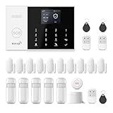 Alarm System for Home Security,24Pcs WiFi+GSM/4G No Monthly Fee Wireless Security System, Phone App Control,Real-Time Alert,Auto Alarm Dial,Compatible with Alexa & Google,No Monthly Fee