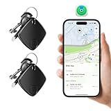 2 Pack Bluetooth Tracker Works with Apple Find My, Key Finder Locator with Sound, Anti-Lost Device for Wallet Keys iPhone, GPS Tracking Device for Kids Pets Luggage,
